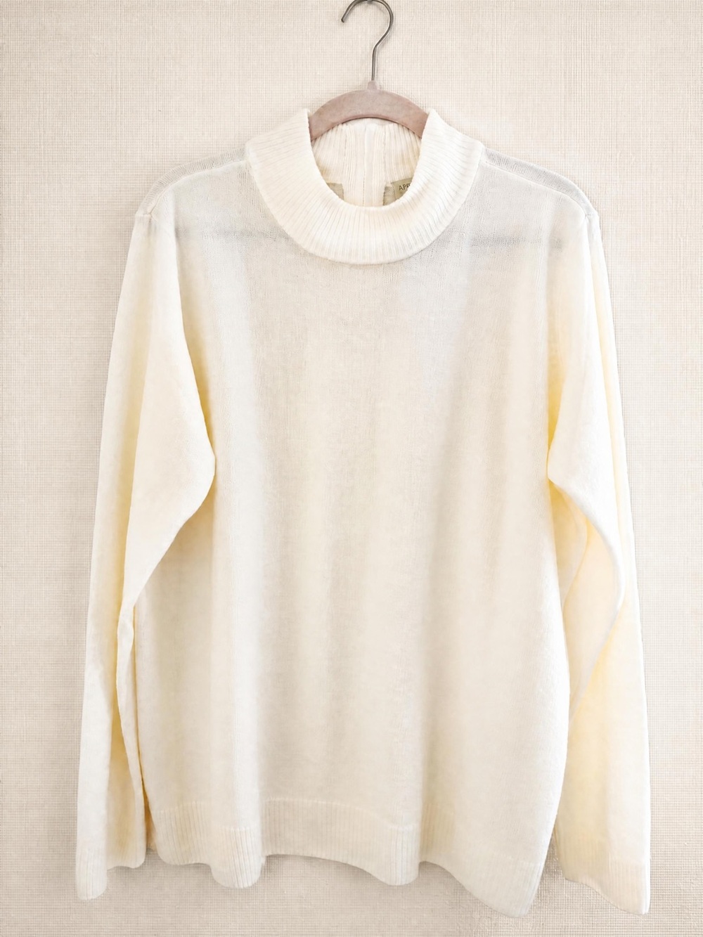 Appleseed’s Cream Mock Neck Sweater
